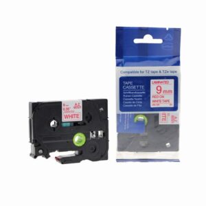 Compatible Brother P Touch TZe-222 (YT-222) Labelling Tape Cassette Red on White also for TZ-222