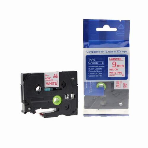 Compatible Brother P Touch TZe-222 (YT-222) Labelling Tape Cassette Red on White also for TZ-222