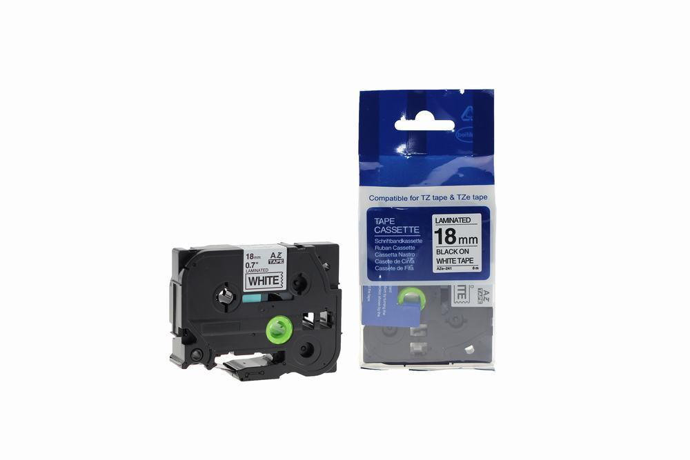 Compatible Brother P Touch TZe-241 (YT-241) Labelling Tape Cassette Black on White also for TZ-241
