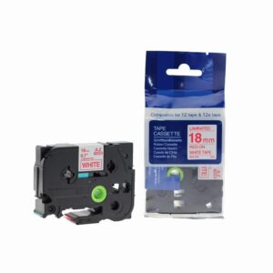 Compatible Brother P Touch TZe-242 (YT-242) Labelling Tape Cassette Red on White also for TZ-242