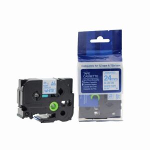 Compatible Brother P-Touch TZe-253 Labelling Tape Cassette Blue on White also for TZ-253