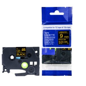 Compatible Brother P-Touch TZe-324 Labelling Tape Cassette Gold on Black also for TZ-324
