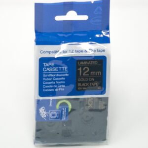 Compatible Brother P-Touch TZe-334 Labelling Tape Cassette Gold on Black also for TZ-334