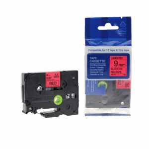 Compatible Brother P Touch TZe-421 (YT-421) Labelling Tape Cassette Black on Red also for TZ-421