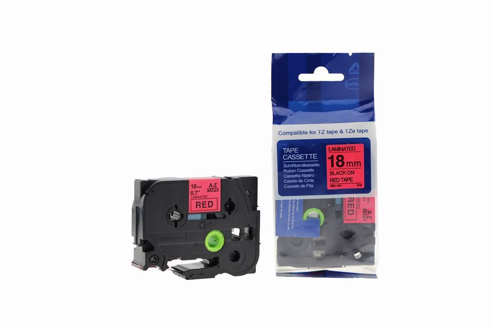 Compatible Brother P Touch TZe-441 (YT-441) Labelling Tape Cassette Black on Red also for TZ-441