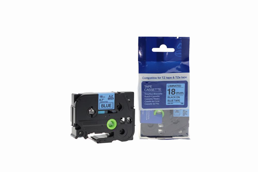 Compatible Brother P Touch TZe-541 (YT-541) Labelling Tape Cassette Black on Blue also for TZ-541