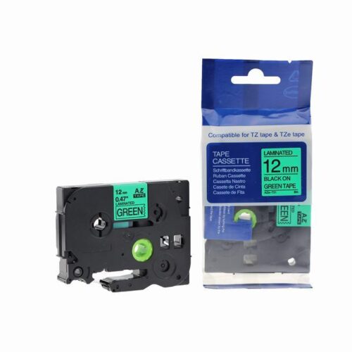 Compatible Brother P-Touch TZe-731 Labelling Tape Cassette Black on Green also for TZ-731
