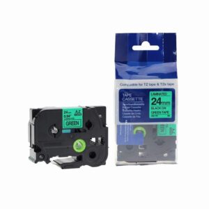Compatible Brother P-Touch TZe-751 Labelling Tape Cassette Black on Green also for TZ-751