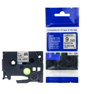 Compatible Brother P-Touch TZe-921 Labelling Tape Cassette Black on Silver also for TZ-921