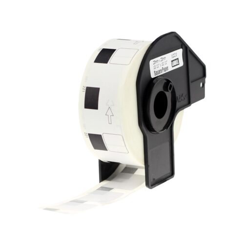Compatible Brother DK-11221 Square White Paper Labels Roll of 1000 (23mm x 23mm)