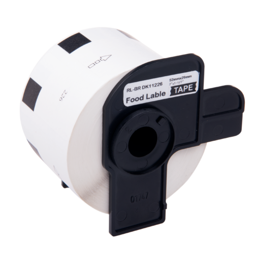 Compatible Brother DK-11226 Food Label Tape Black on White Roll of 1000(52mm x 29mm)