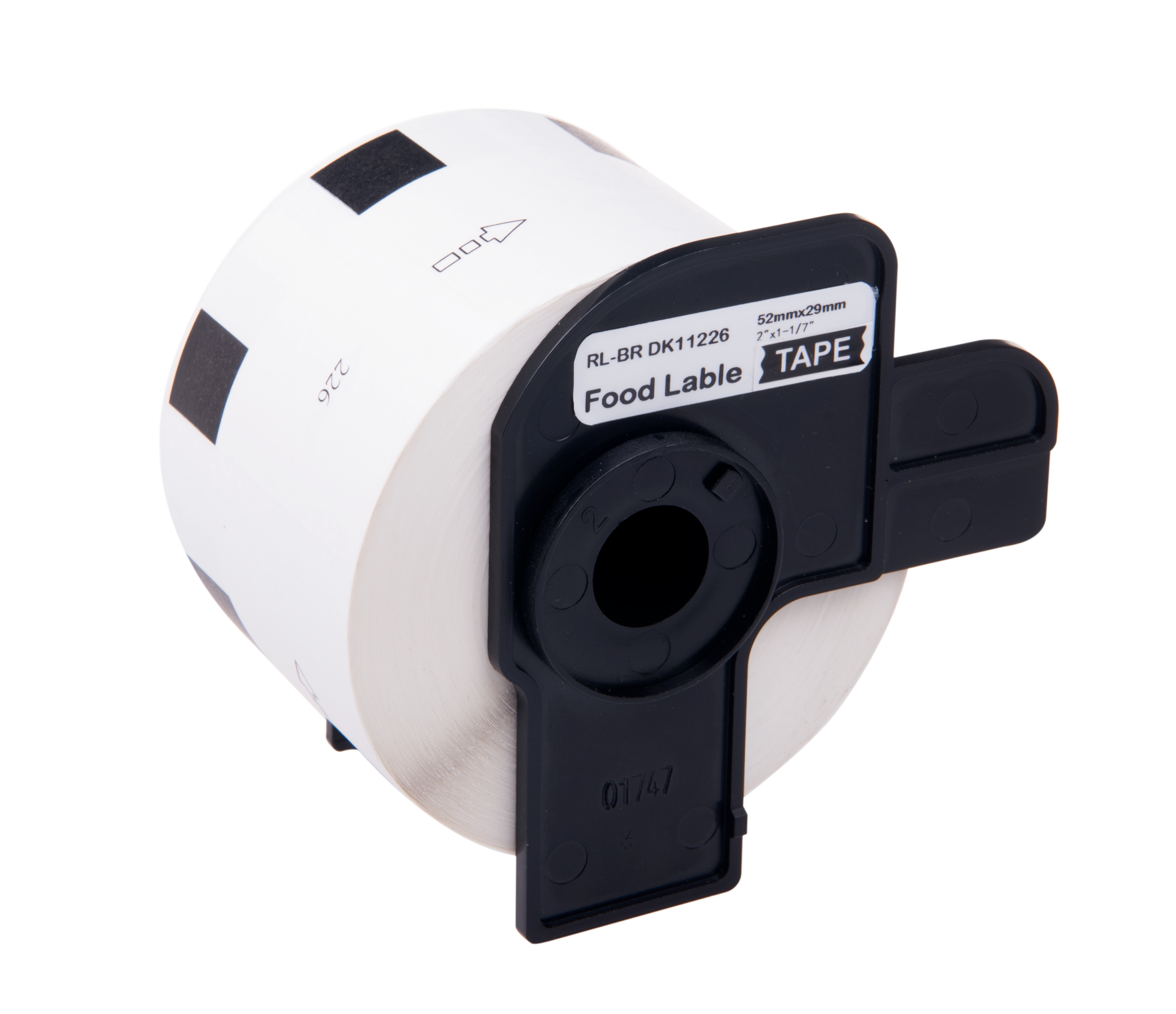 Compatible Brother DK-11226 Food Label Tape Black on White Roll of 1000(52mm x 29mm)