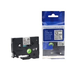 Compatible Brother P-Touch TZe-S231 Labelling Tape Cassette Black on White also for TZ-S231 Strong Adhesive