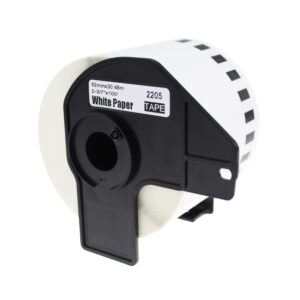 Compatible Brother DK-22205 Continuous Length White Tape (Paper) Roll