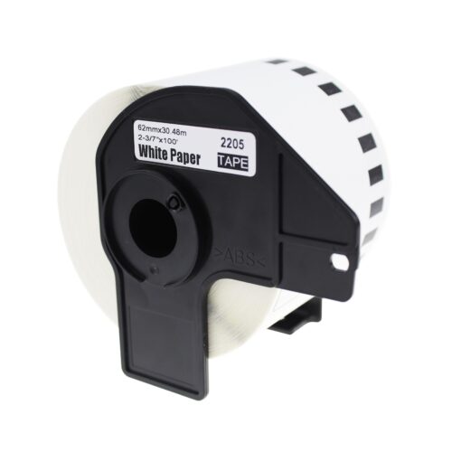Compatible Brother DK-22205 Continuous Length White Tape (Paper) Roll