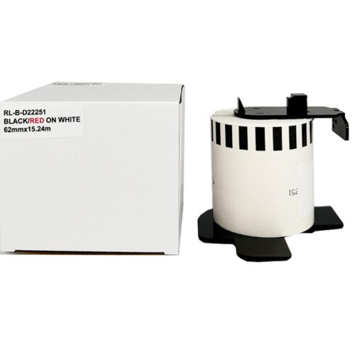Compatible Brother DK-22251 Continuous Paper Tape Red/Black on White