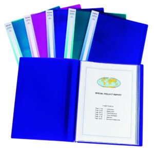 Snopake Display Book 24 pocket / 48 sides to view A3 Electra Assorted- 5 Books