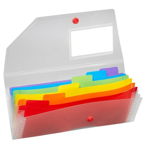 Snopake Rainbow 6 part Expanding Organiser DL- 1 Organiser