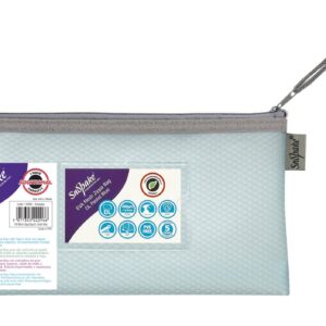 Snopake EVA Pastel Mesh HC DL Zippa Bag - Blue- 3 Bags