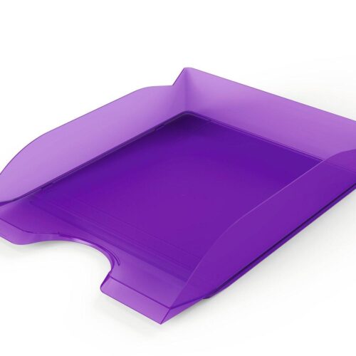 Durable NEW Letter Tray Clear Purple - Pack x6