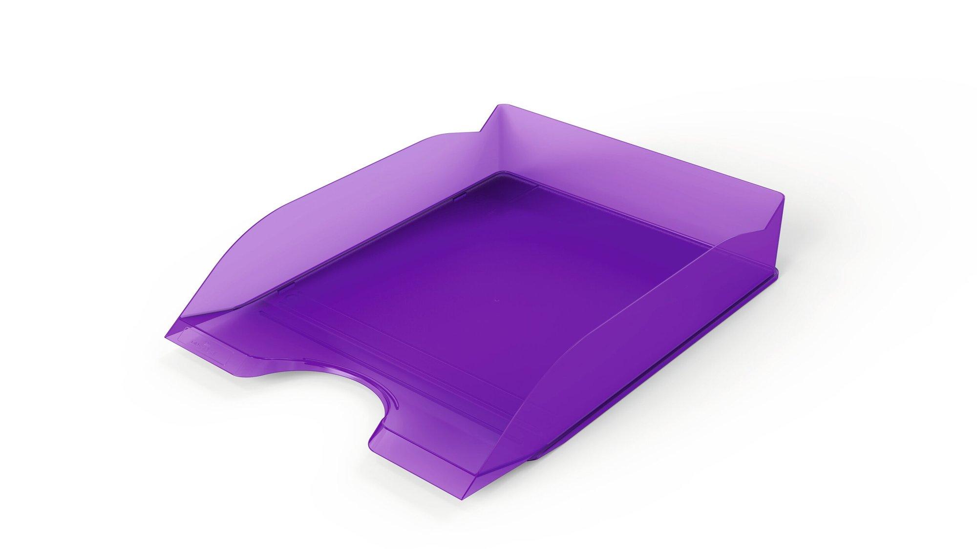 Durable NEW Letter Tray Clear Purple - Pack x6