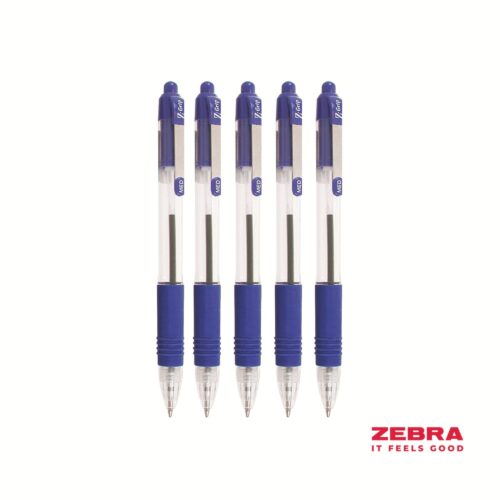 Zebra Z-Grip Retractable Ballpoint Pen Blue ink Box 12