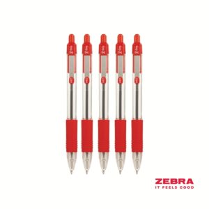 Zebra Z-Grip Retractable Ballpoint Pen Red ink Box 12