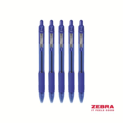 Zebra Z-Grip Smooth Retractable Ballpoint Pen Blue Ink Box 12