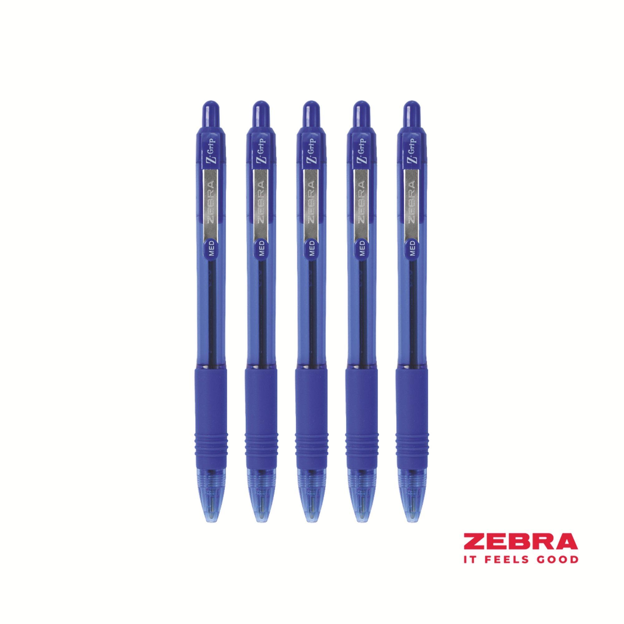 Zebra Z-Grip Smooth Retractable Ballpoint Pen Blue Ink Box 12