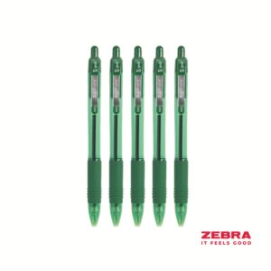 Zebra Z-Grip Smooth Retractable Ballpoint Pen Green Ink Box 12