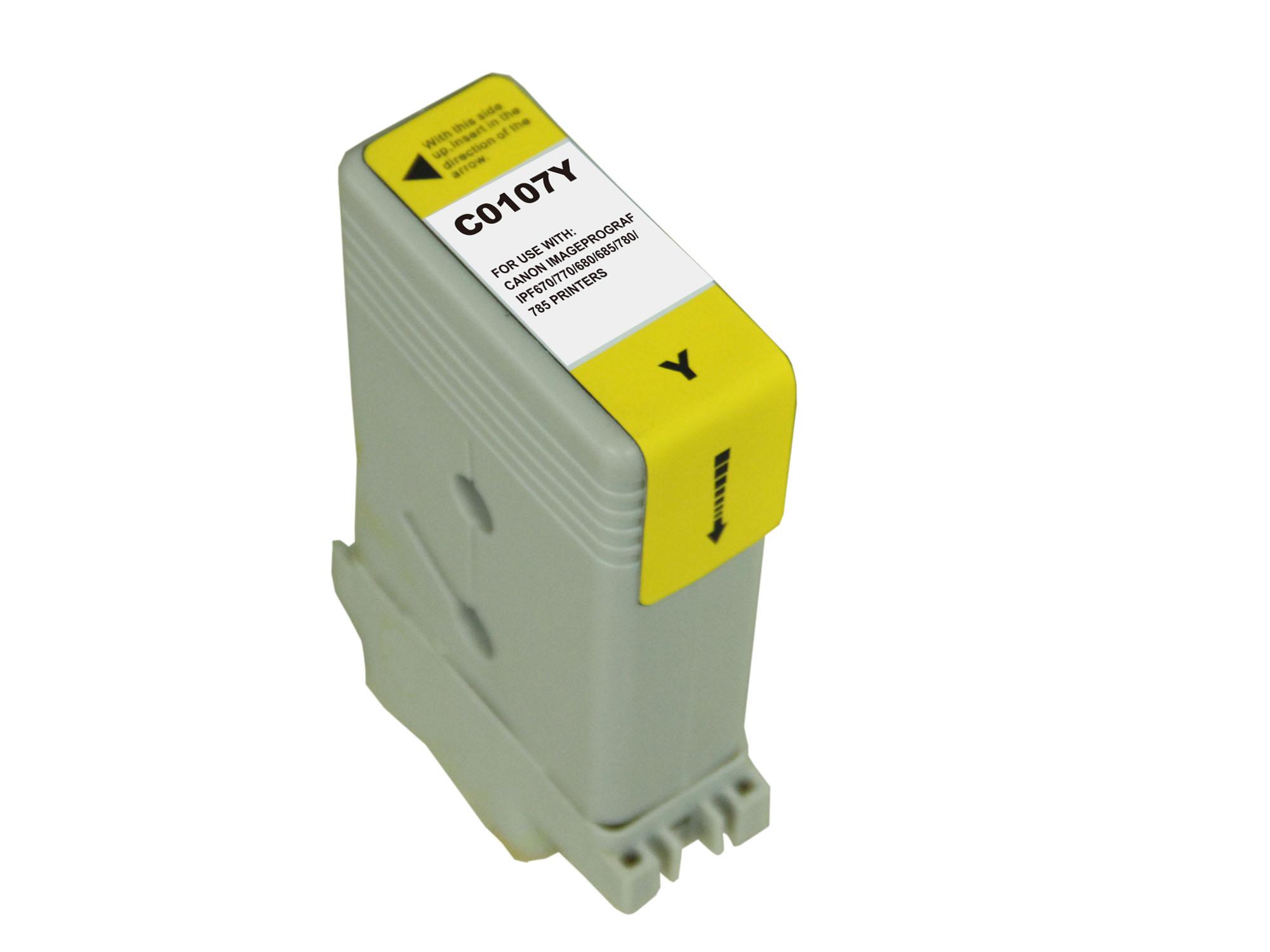 Compatible Canon G+G PFI-107Y Yellow Ink Ctg