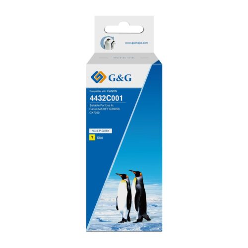 Compatible Canon G+G GI-56Y Yellow Ink Bottle 4432C001 135ml Ink 14000 Pages