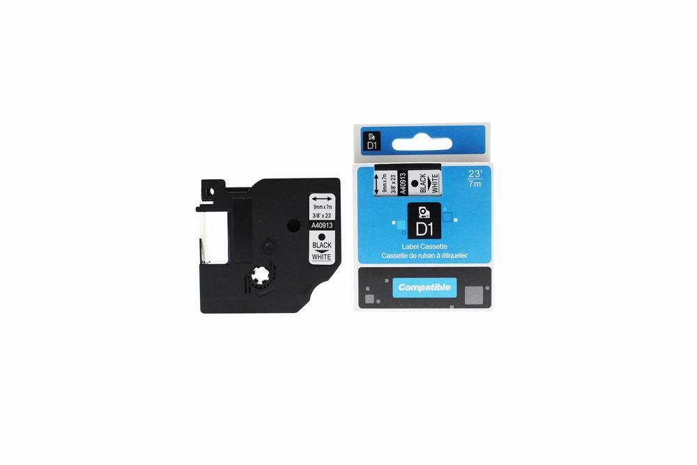 Compatible Dymo LM100 Labelling Tape Cassette 40913 S0720680 Black on White