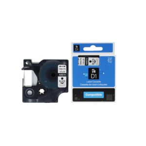Compatible Dymo 45010 S0720500 Labelling Tape Cassette Black on Clear