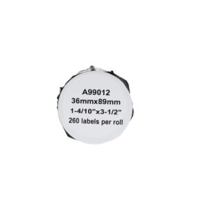Compatible Dymo 99012 Large Address Labels (Paper) Pack of 260 S0722400 (36mm x 89mm)