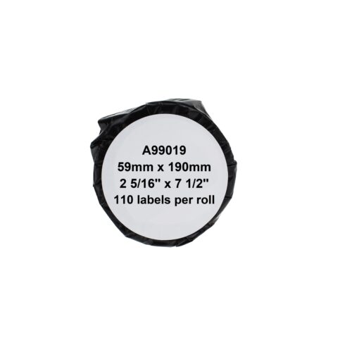 Compatible Dymo 99019 Large Lever Arch File Labels (Paper) Pack of 110 S0722480 (59mm x 190mm)