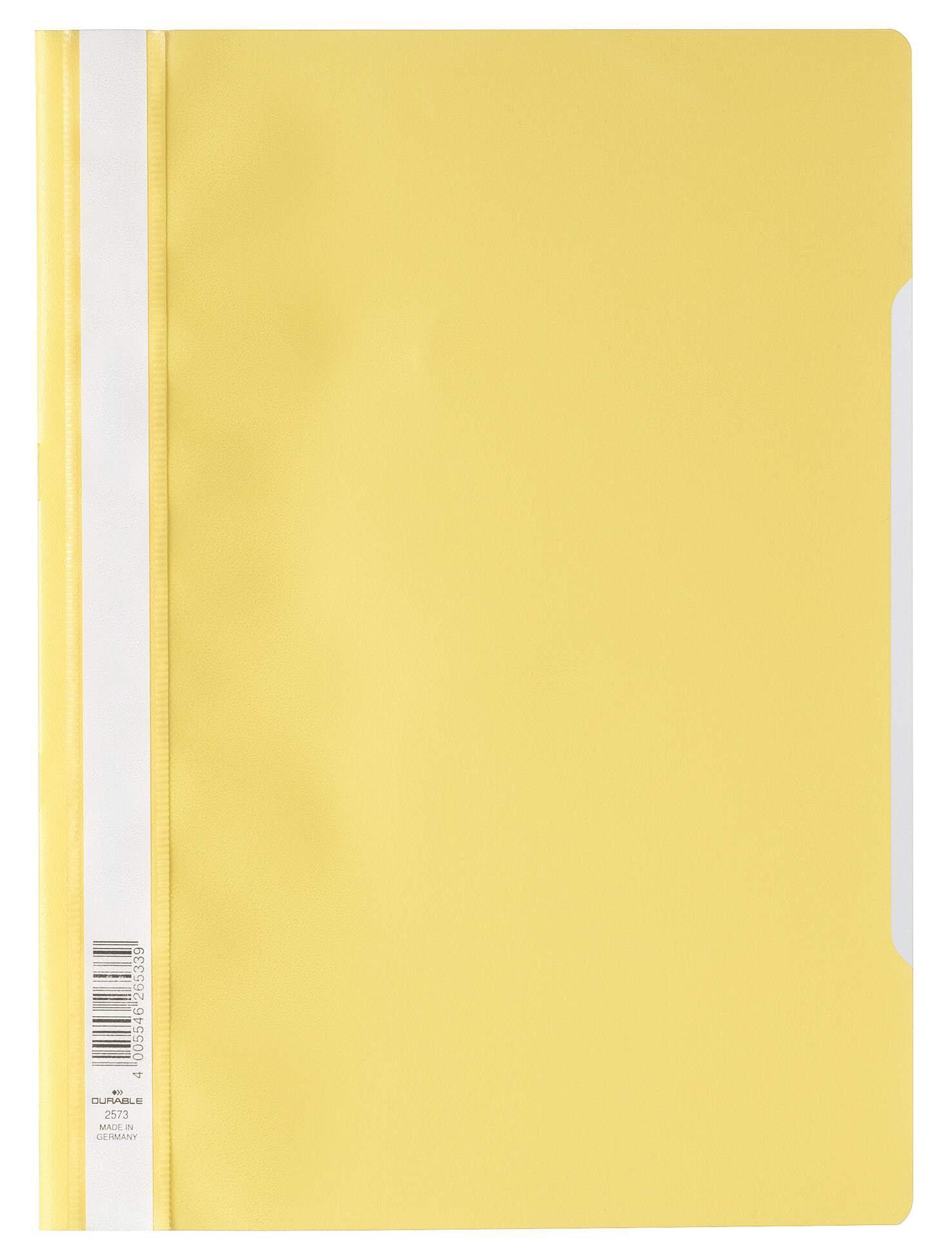Durable Clear View A4 Folder Yellow (25)