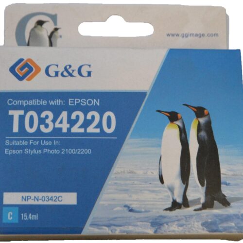 Compatible Epson G+G T0342 Cyan Ink Ctg T034240