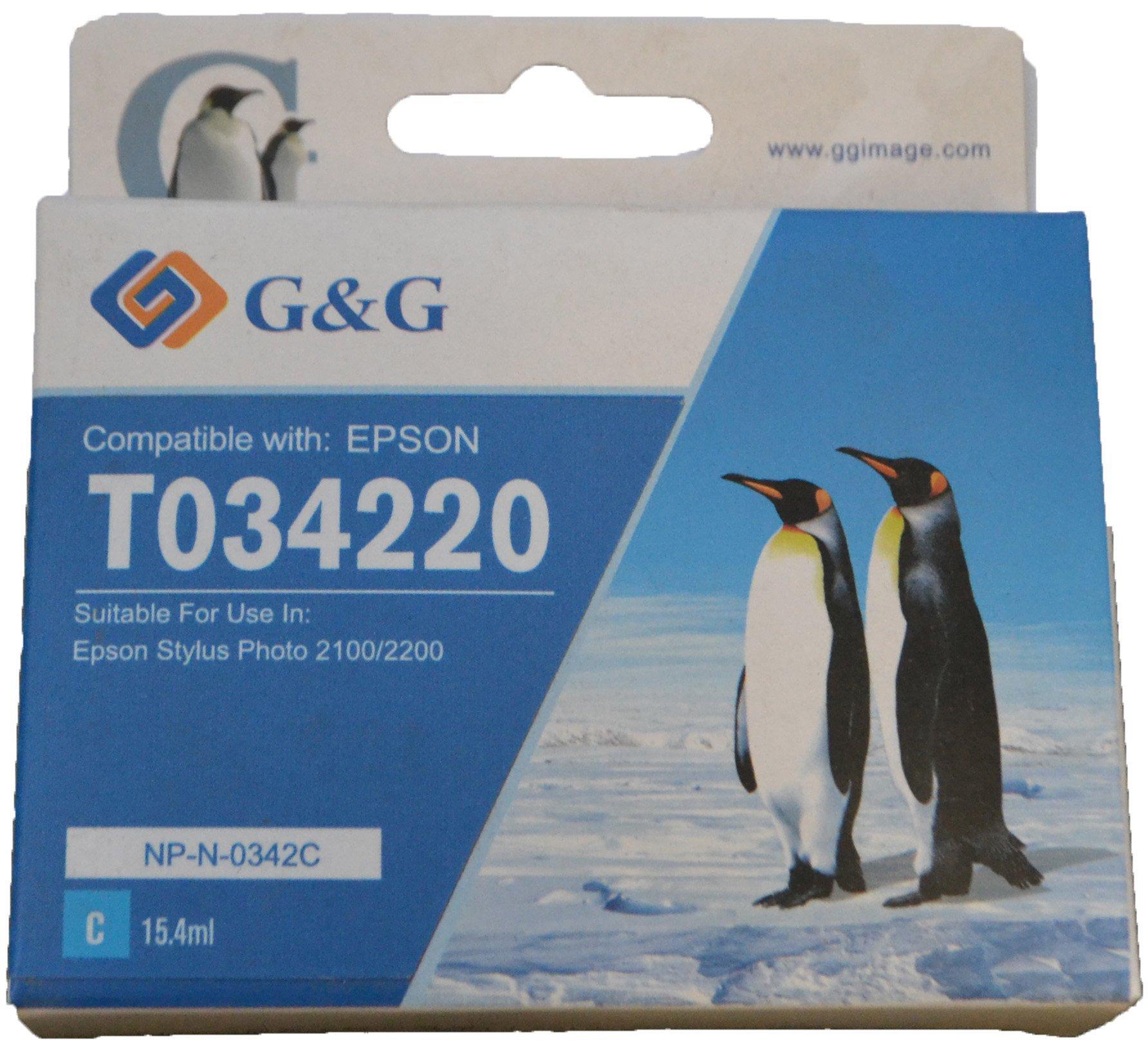 Compatible Epson G+G T0342 Cyan Ink Ctg T034240
