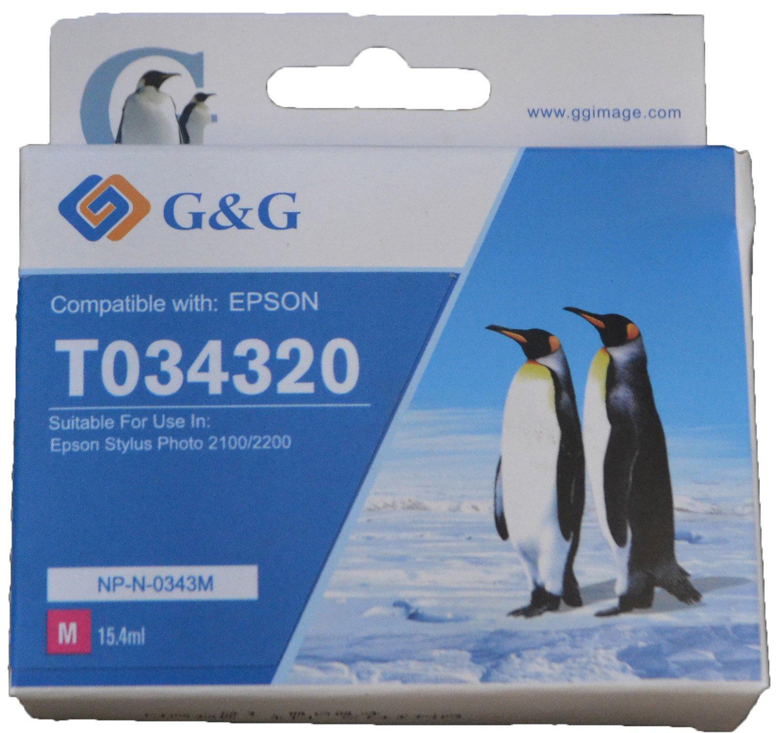 Compatible Epson G+G T0343 Magenta Ink Ctg T034340
