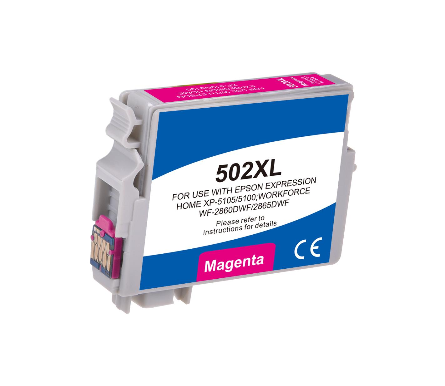 Compatible Epson G+G 502XLM Hi Cap Magenta Ink Ctg C13T02W34010
