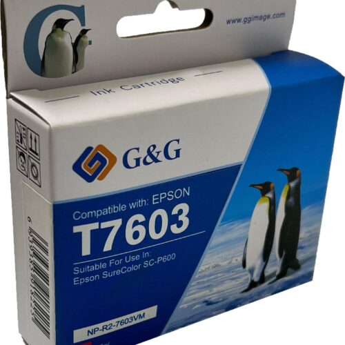Compatible Epson G+G T7603 Vivid Magenta Wide Format Ink Ctg C13T760340