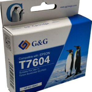 Compatible Epson G+G T7604 Yellow Wide Format Ink Ctg C13T760440