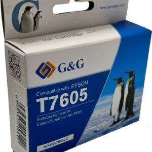 Compatible Epson G+G T7605 Light Cyan Wide Format Ink Ctg C13T760540