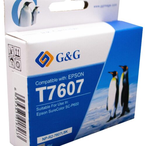 Compatible Epson G+G T7607 Light Black Wide Format Ink Ctg C13T760740