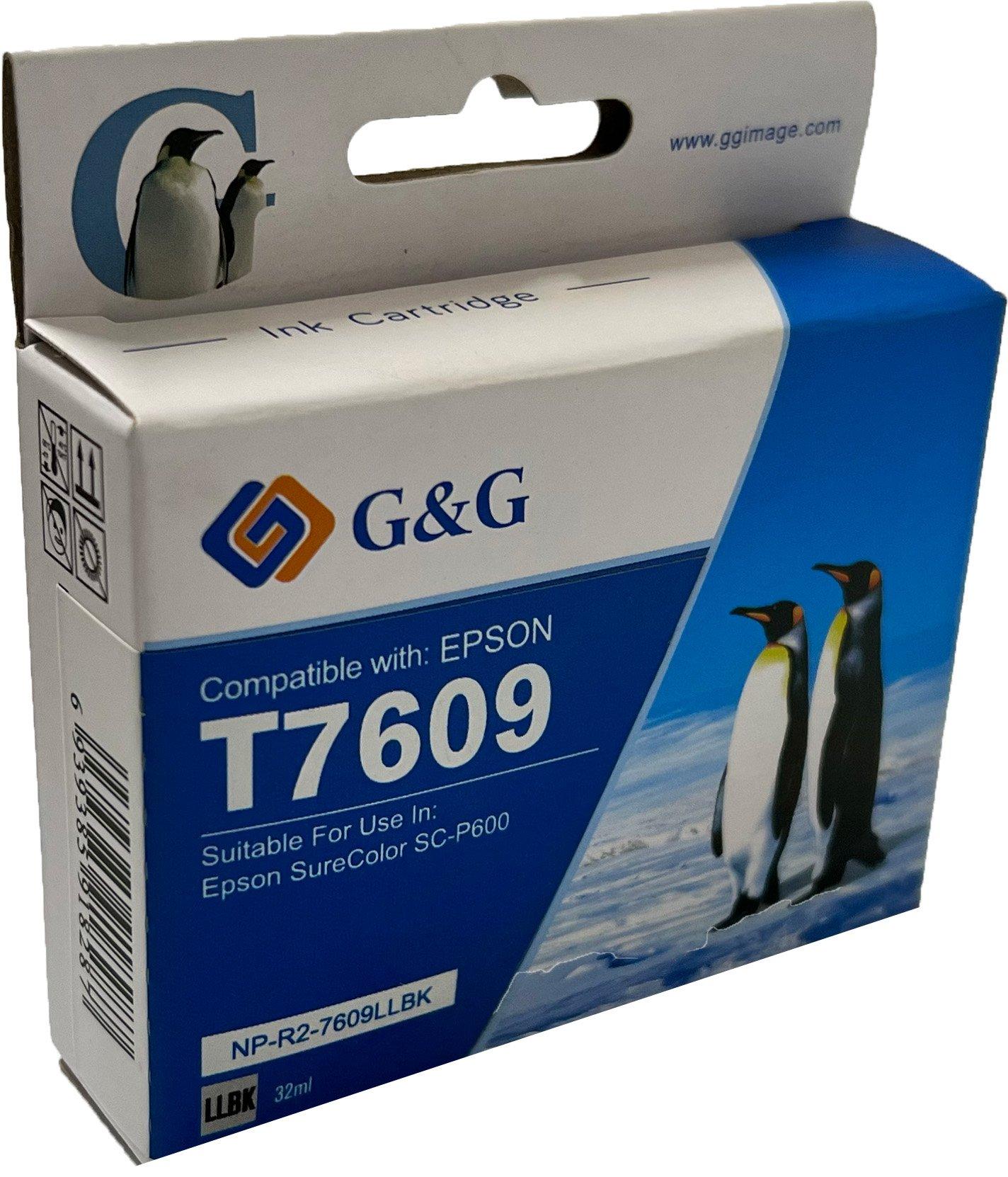 Compatible Epson G+G T7609 Light Light Black Wide Format Ink Ctg C13T760940