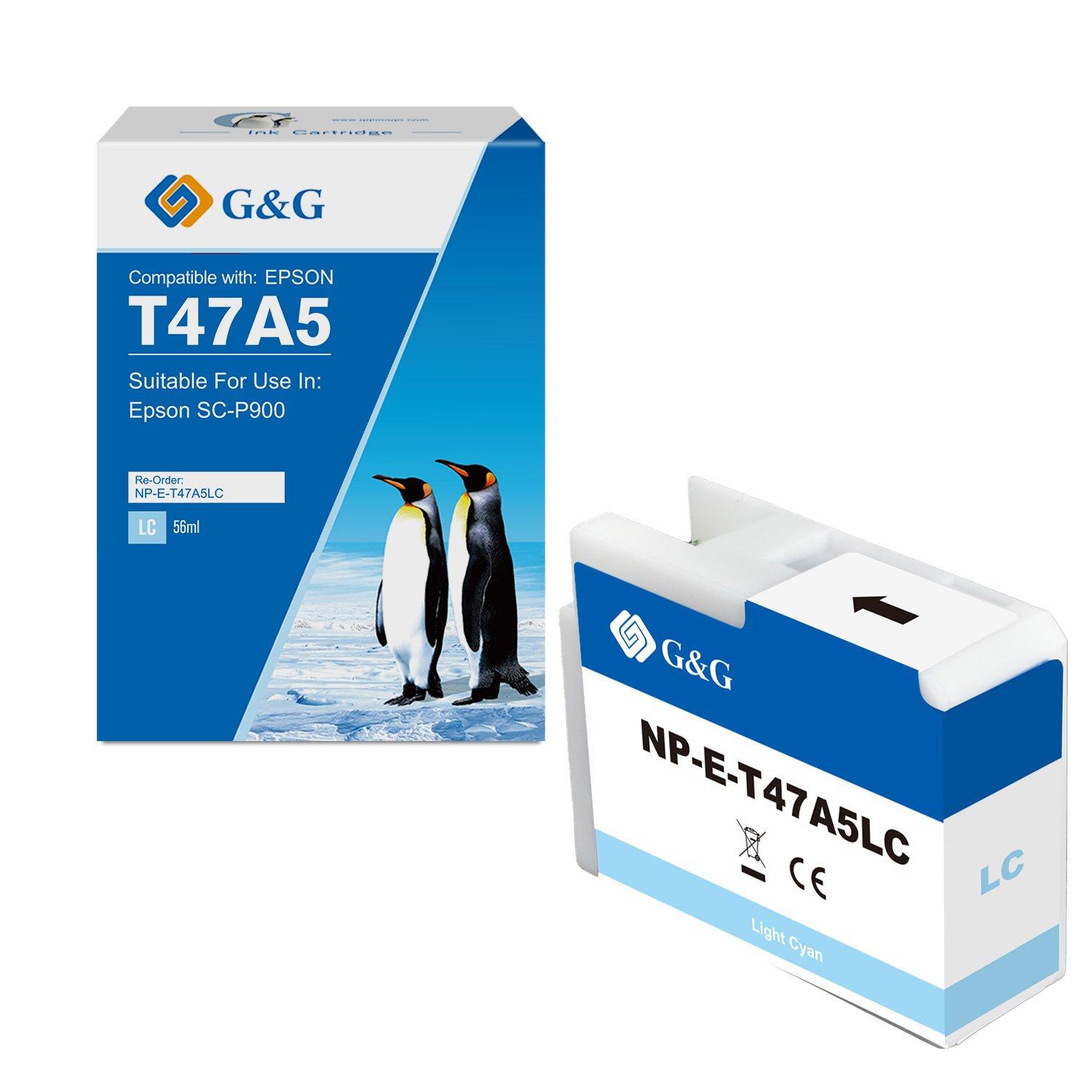 Compatible Epson G+G T47A5 Light Cyan Ink Cartridge C13T47A500