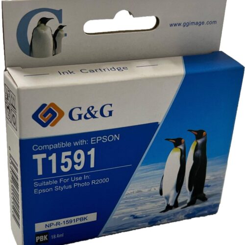 Compatible Epson G+G T1591 Photo Black Ink Ctg C13T159140