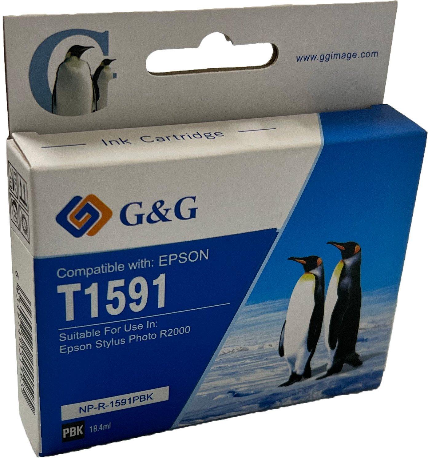 Compatible Epson G+G T1591 Photo Black Ink Ctg C13T159140