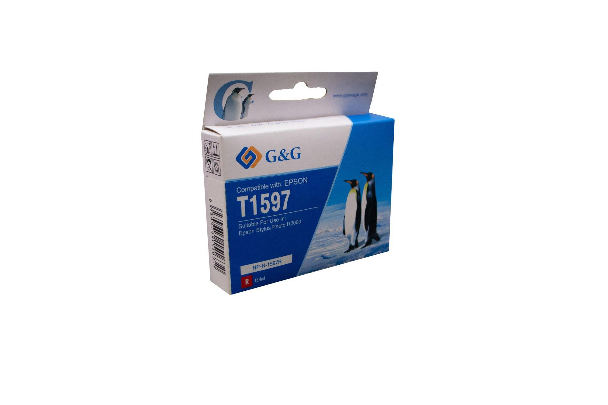 Compatible Epson G+G T1597 Red Ink Ctg C13T159740